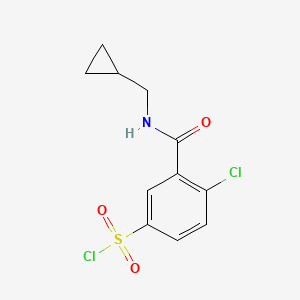 4-Chloro-3-((cyclopropylmethyl)carbamoyl)benzenesulfonyl chloride