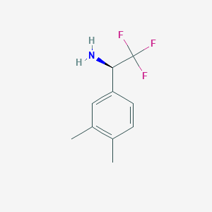 molecular formula C10H12F3N B12839569 (R)-1-(3,4-Dimethylphenyl)-2,2,2-trifluoroethan-1-amine 