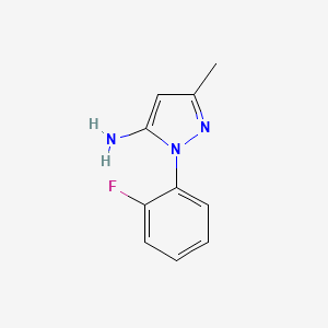 molecular formula C10H10FN3 B1283957 1-(2-fluorophenyl)-3-methyl-1H-pyrazol-5-amine CAS No. 105438-46-8
