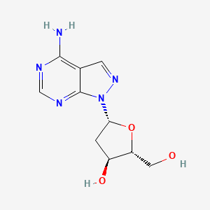 8-Aza-7-deaza-2'-deoxyadenosine (4-amino-1-(beta-d-2-deoxyribofuranosyl)pyrazolo[3,4-d]pyrimidine