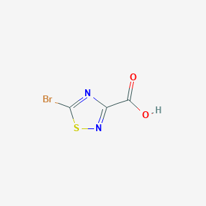 molecular formula C3HBrN2O2S B12839595 5-Bromo-1,2,4-thiadiazole-3-carboxylic acid 