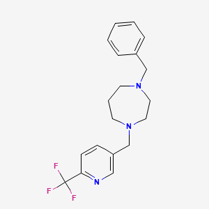 molecular formula C19H22F3N3 B12839628 1-Benzyl-4-{[6-(trifluoromethyl)-3-pyridinyl]methyl}-1,4-diazepane 