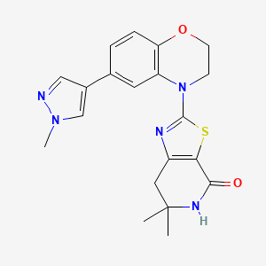 6,6-dimethyl-2-(6-(1-methyl-1H-pyrazol-4-yl)-2H-benzo[b][1,4]oxazin-4(3H)-yl)-6,7-dihydrothiazolo[5,4-c]pyridin-4(5H)-one