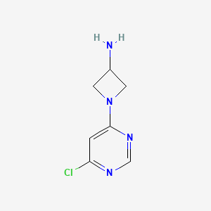 molecular formula C7H9ClN4 B12839677 1-(6-Chloropyrimidin-4-yl)azetidin-3-amine 