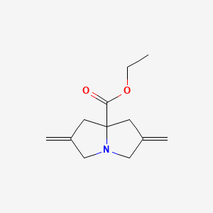 ethyl 2,6-dimethylenehexahydro-1H-pyrrolizine-7a-carboxylate