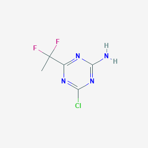 molecular formula C5H5ClF2N4 B12839758 4-Chloro-6-(1,1-difluoroethyl)-1,3,5-triazin-2-amine 