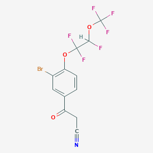 3-Bromo-4-[1,1,2-trifluoro-2-(trifluoromethoxy)ethoxy]benzoylacetonitrile