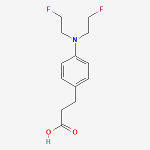 molecular formula C13H17F2NO2 B12839774 3-[4-[bis(2-fluoroethyl)amino]phenyl]propanoic acid CAS No. 4093-12-3