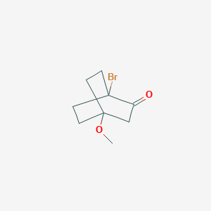 molecular formula C9H13BrO2 B12839780 1-Bromo-4-methoxybicyclo[2.2.2]octan-2-one CAS No. 88888-28-2