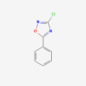 molecular formula C8H5ClN2O B1283983 3-Chloro-5-phenyl-1,2,4-oxadiazole CAS No. 23432-93-1