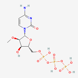 molecular formula C10H18N3O14P3 B12839830 [[(2R,3R,4R,5R)-5-(4-amino-2-oxo-pyrimidin-1-yl)-3-hydroxy-4-methoxy-tetrahydrofuran-2-yl]methoxy-hydroxy-phosphoryl] phosphono hydrogen phosphate 