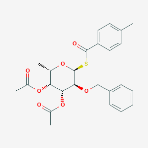 [(2S,3R,4R,5S,6S)-4-acetyloxy-2-methyl-6-(4-methylbenzoyl)sulfanyl-5-phenylmethoxyoxan-3-yl] acetate