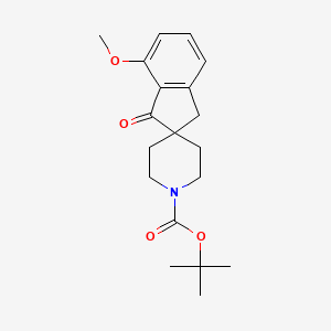 molecular formula C19H25NO4 B12839876 tert-Butyl 7-methoxy-1-oxo-1,3-dihydrospiro[indene-2,4'-piperidine]-1'-carboxylate 