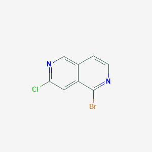 molecular formula C8H4BrClN2 B12839910 1-Bromo-7-chloro-2,6-naphthyridine 