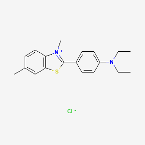 2-(4-(Diethylamino)phenyl)-3,6-dimethylbenzo[d]thiazol-3-ium chloride