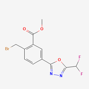 Methyl 2-(bromomethyl)-5-(5-(difluoromethyl)-1,3,4-oxadiazol-2-yl)benzoate