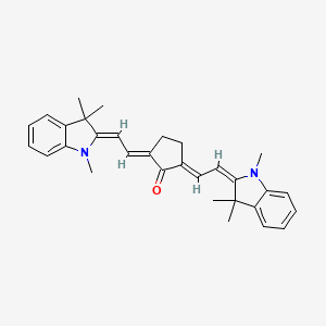 molecular formula C31H34N2O B12839961 2,5-Bis[2-(1,3,3-trimethyl-1,3-dihydro-2h-indol-2-ylidene)ethylidene]cyclopentanone 