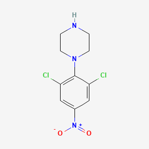 molecular formula C10H11Cl2N3O2 B12839974 1-(2,6-Dichloro-4-nitrophenyl)piperazine 