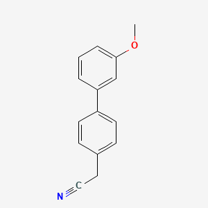 molecular formula C15H13NO B12839993 (3'-Methoxy[1,1'-biphenyl]-4-yl)acetonitrile 