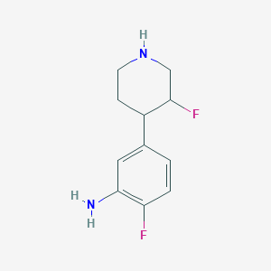 2-Fluoro-5-(3-fluoropiperidin-4-yl)aniline