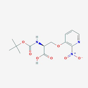 molecular formula C13H17N3O7 B12840032 (S)-2-((tert-butoxycarbonyl)amino)-3-((2-nitropyridin-3-yl)oxy)propanoic acid 