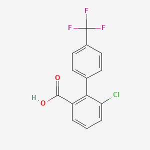 molecular formula C14H8ClF3O2 B12840038 6-Chloro-4'-(trifluoromethyl)biphenyl-2-carboxylic acid 