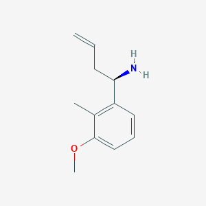 molecular formula C12H17NO B12840045 (R)-1-(3-methoxy-2-methylphenyl)but-3-en-1-amine 