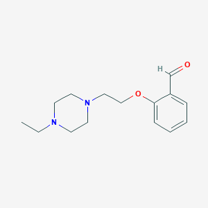 molecular formula C15H22N2O2 B12840061 2-[2-(4-Ethyl-1-piperazinyl)ethoxy]benzaldehyde CAS No. 915920-88-6