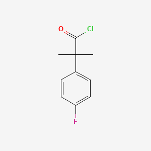 molecular formula C10H10ClFO B12840063 2-(4-Fluorophenyl)-2-methylpropanoyl chloride 