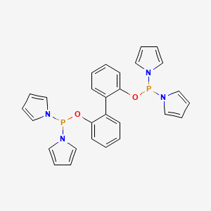 molecular formula C28H24N4O2P2 B12840071 2,2'-Bis((di(1H-pyrrol-1-yl)phosphino)oxy)-1,1'-biphenyl 