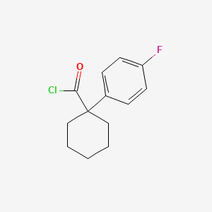 molecular formula C13H14ClFO B12840077 1-(4-Fluoro-phenyl)-cyclohexanecarbonyl chloride 