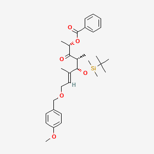 (2S,4R,5S,E)-5-((tert-butyldimethylsilyl)oxy)-8-((4-methoxybenzyl)oxy)-4,6-dimethyl-3-oxooct-6-en-2-yl benzoate