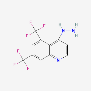 5,7-Bis(trifluoromethyl)-4-hydrazinoquinoline