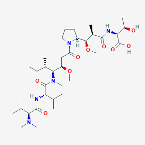 molecular formula C35H65N5O9 B12840133 ((2R,3R)-3-((S)-1-((3R,4S,5S)-4-((S)-2-((S)-2-(dimethylamino)-3-methylbutanamido)-N,3-dimethylbutanamido)-3-methoxy-5-methylheptanoyl)pyrrolidin-2-yl)-3-methoxy-2-methylpropanoyl)-L-threonine 