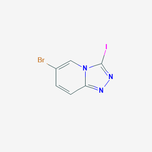 molecular formula C6H3BrIN3 B12840157 6-Bromo-3-iodo-[1,2,4]triazolo[4,3-a]pyridine 