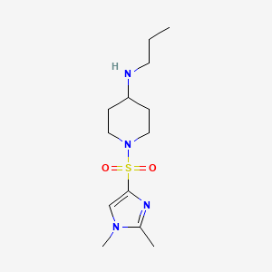 molecular formula C13H24N4O2S B12840166 1-((1,2-Dimethyl-1H-imidazol-4-yl)sulfonyl)-N-propylpiperidin-4-amine 