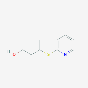 molecular formula C9H13NOS B12840178 3-(Pyridin-2-ylthio)butan-1-ol 