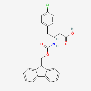 3-((((9H-Fluoren-9-yl)methoxy)carbonyl)amino)-4-(4-chlorophenyl)butanoic acid