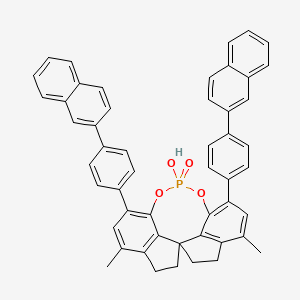 molecular formula C51H39O4P B12840239 12-hydroxy-3,8-dimethyl-1,10-bis(4-naphthalen-2-ylphenyl)-4,5,6,7-tetrahydroiindeno[7,1-de:1',7'-fg][1,3,2]dioxaphosphocine 12-oxide 