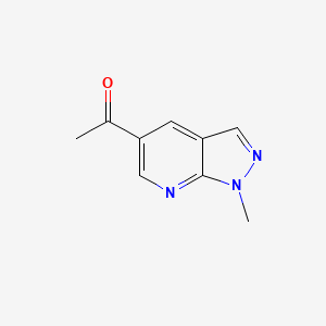 molecular formula C9H9N3O B12840289 1-(1-Methyl-1H-pyrazolo[3,4-b]pyridin-5-yl)ethan-1-one 