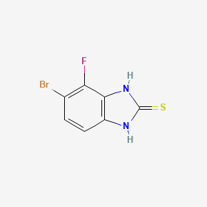 molecular formula C7H4BrFN2S B12840310 5-Bromo-4-fluoro-1,3-dihydro-2H-benzo[d]imidazole-2-thione 