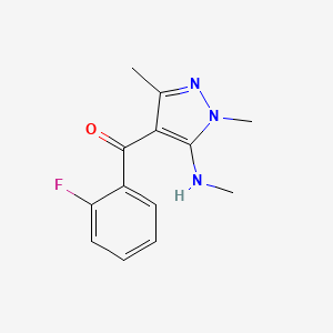 KETONE, 1,3-DIMETHYL-5-(METHYLAMINO)-4-PYRAZOLYL o-FLUOROPHENYL