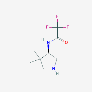 molecular formula C8H13F3N2O B12840318 (R)-N-(4,4-dimethylpyrrolidin-3-yl)-2,2,2-trifluoroacetamide 