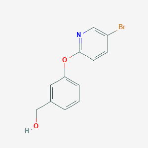 molecular formula C12H10BrNO2 B12840319 (3-((5-Bromopyridin-2-yl)oxy)phenyl)methanol 