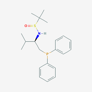 (R)-N-((R)-1-(Diphenylphosphanyl)-3-methylbutan-2-yl)-2-methylpropane-2-sulfinamide