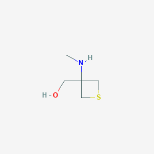 molecular formula C5H11NOS B12840391 [3-(Methylamino)thietan-3-yl]methanol 