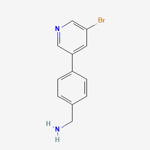 (4-(5-Bromopyridin-3-yl)phenyl)methanamine