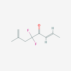 molecular formula C9H12F2O B12840430 (2E)-5,5-Difluoro-7-Methyl-2,7-Octadien-4-One 