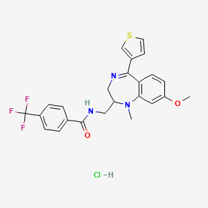 N-((2,3-Dihydro-8-Methoxy-1-Methyl-5-(3-Thienyl)-1H-1,4-Benzodiazepin-2-ylMethyl)-4-(Trifluoromethyl)-Benzamide Monohydrochloride