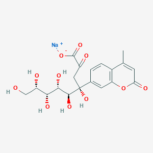 sodium;(4R,5S,6S,7R,8S)-4,5,6,7,8,9-hexahydroxy-4-(4-methyl-2-oxochromen-7-yl)-2-oxononanoate